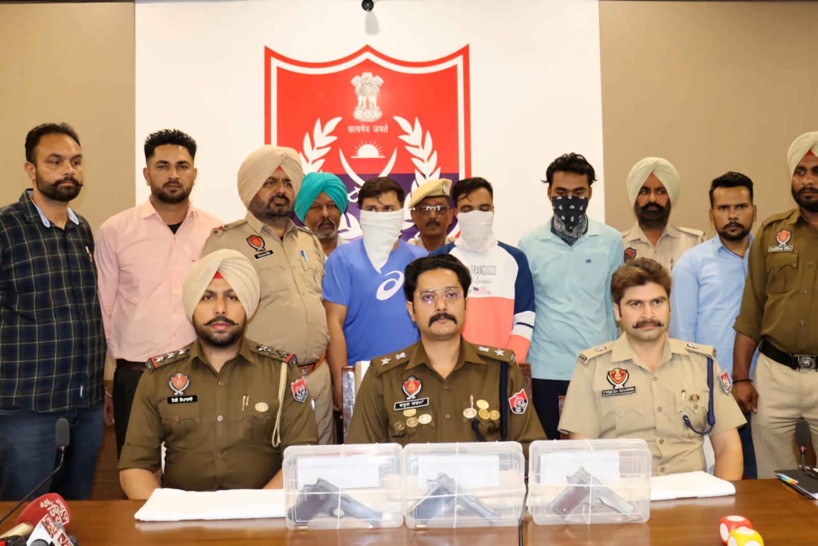 Gangster Goldi Brar's friends planning to attack three arrested, 3 pistol bramd